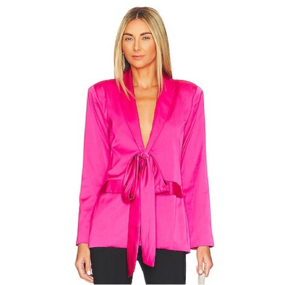 Lovers + Friends Taylor Blazer in Hot Pink
